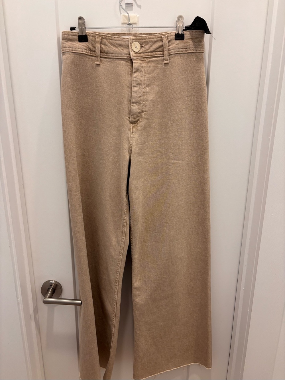 Zara Marine Wide Leg Jeans in Khaki